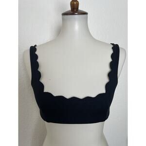 Marysia Swim Bikini Top Scalloped Plunge Square Neck Swimwear